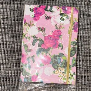 Betsy Johnson Floral Pink Notebook with Elastic Band